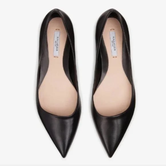 MM Lafleur Rowan Flat Kidskin Black Leather Size 35 NEW - Picture 1 of 10